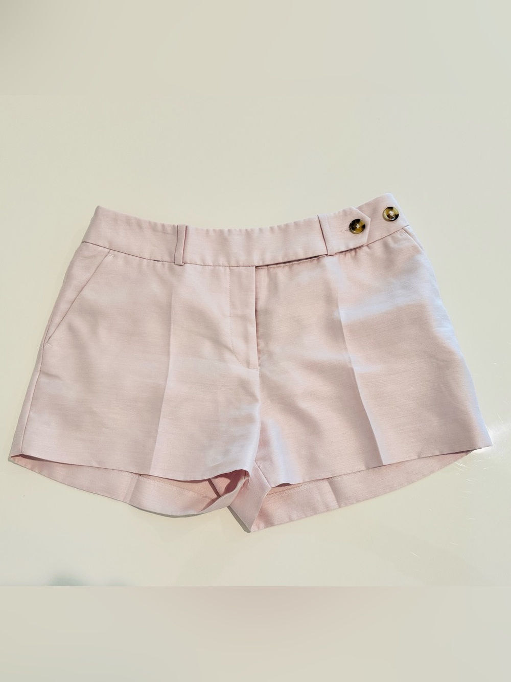 H&M Pale Pink High-Waist Tailored Shorts 6